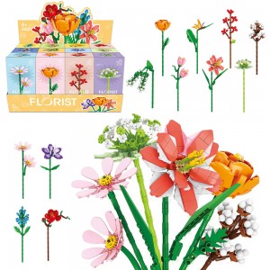 flower building block toy