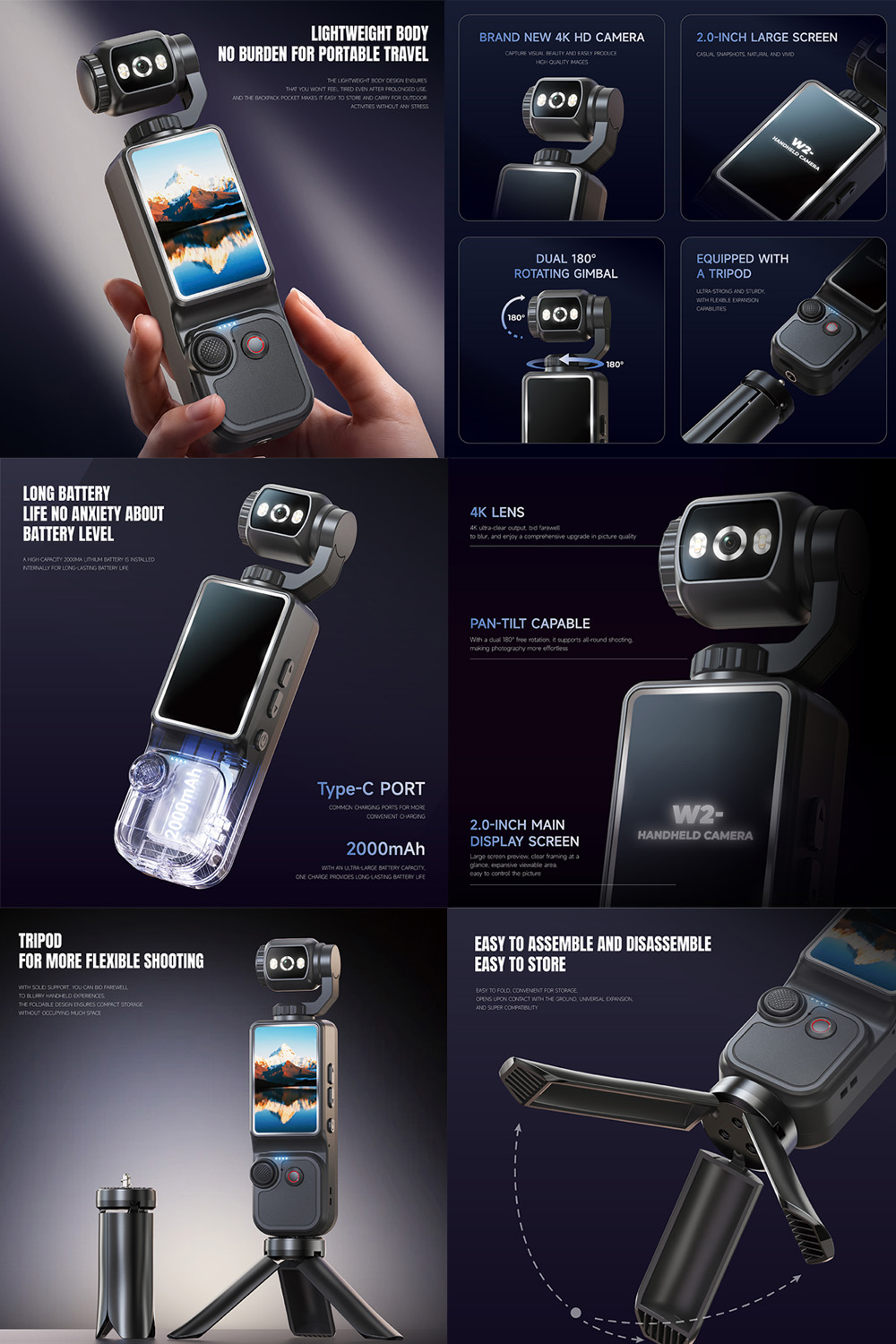 Mini Handheld Vlog Camera