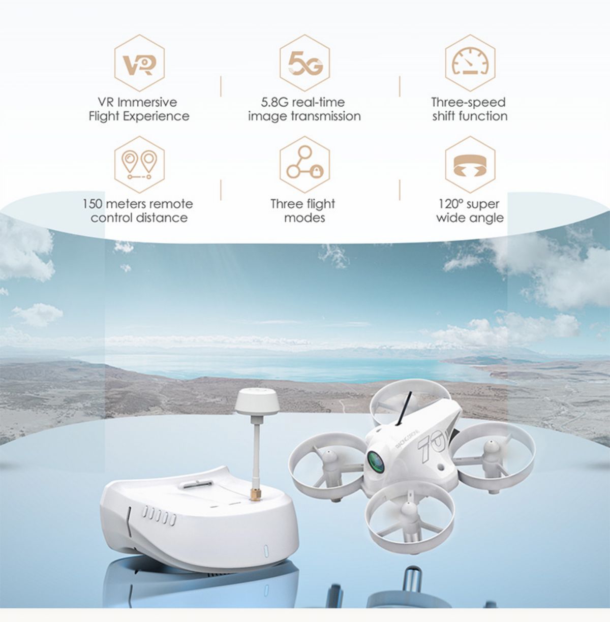 VR eynəkli FPV yarış Drone (1)