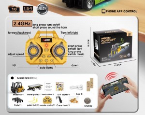 1:64 rc forklift truck with pallet