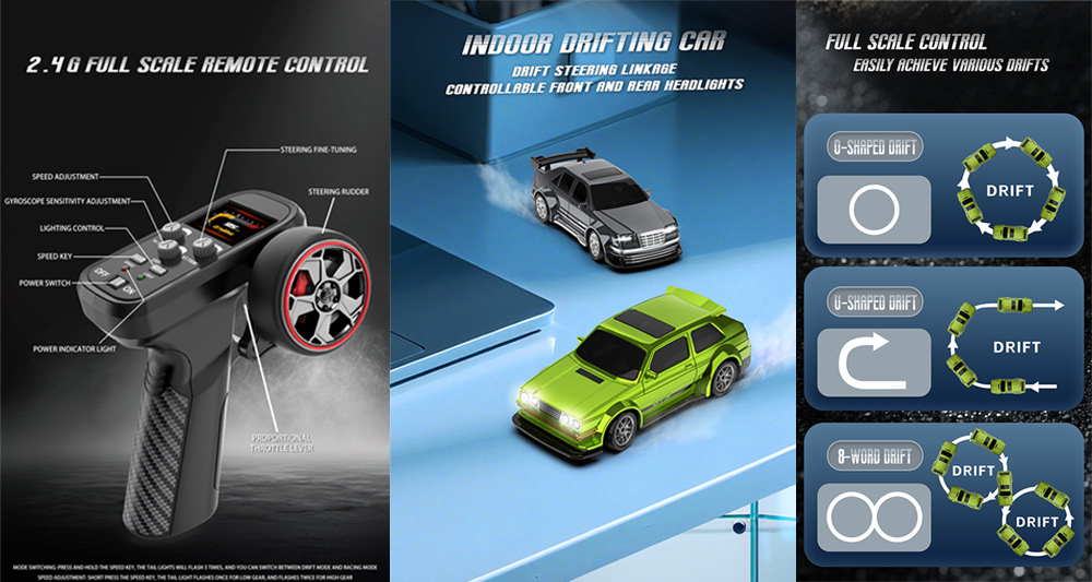 1:43 Scale Mini RC Drift Car