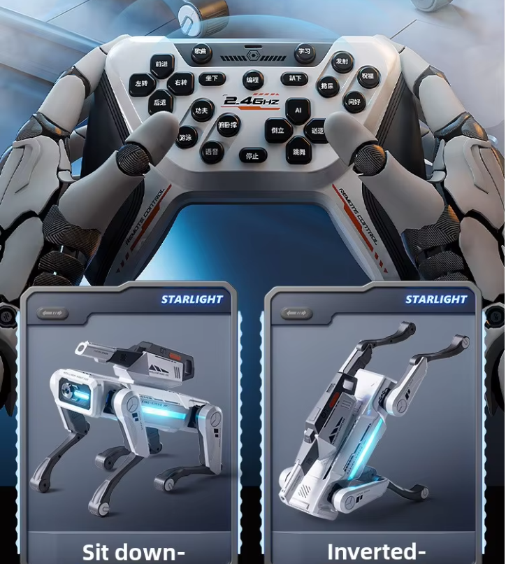  dual control  RC robot dog