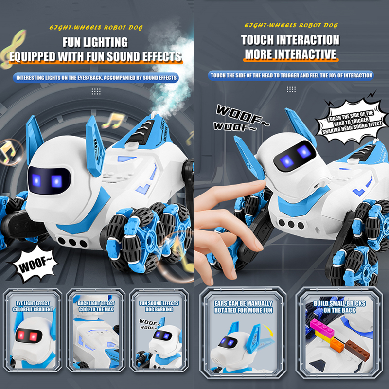 dual-control mechanical dog toy