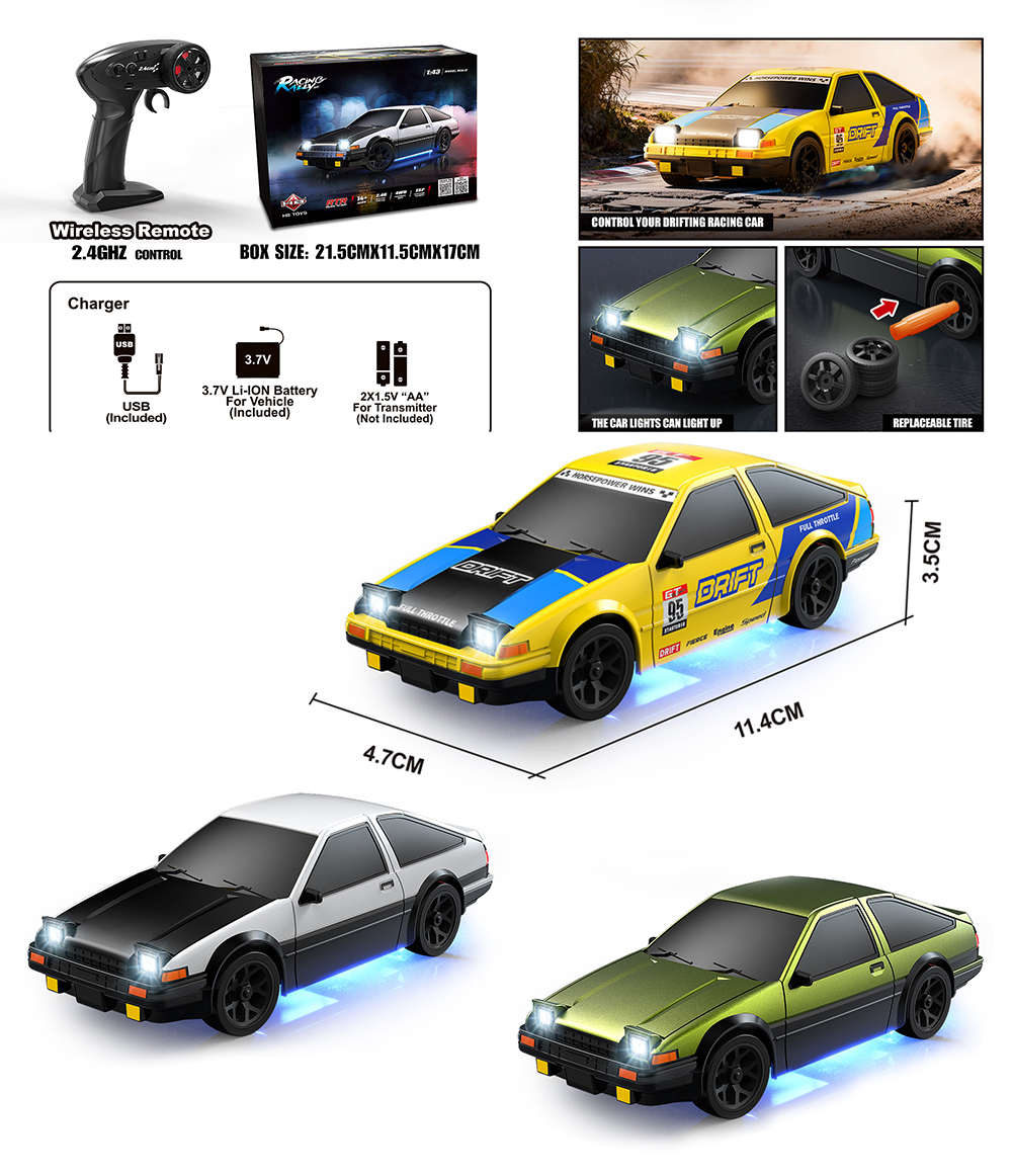 Simulation RC Drift Car with Light