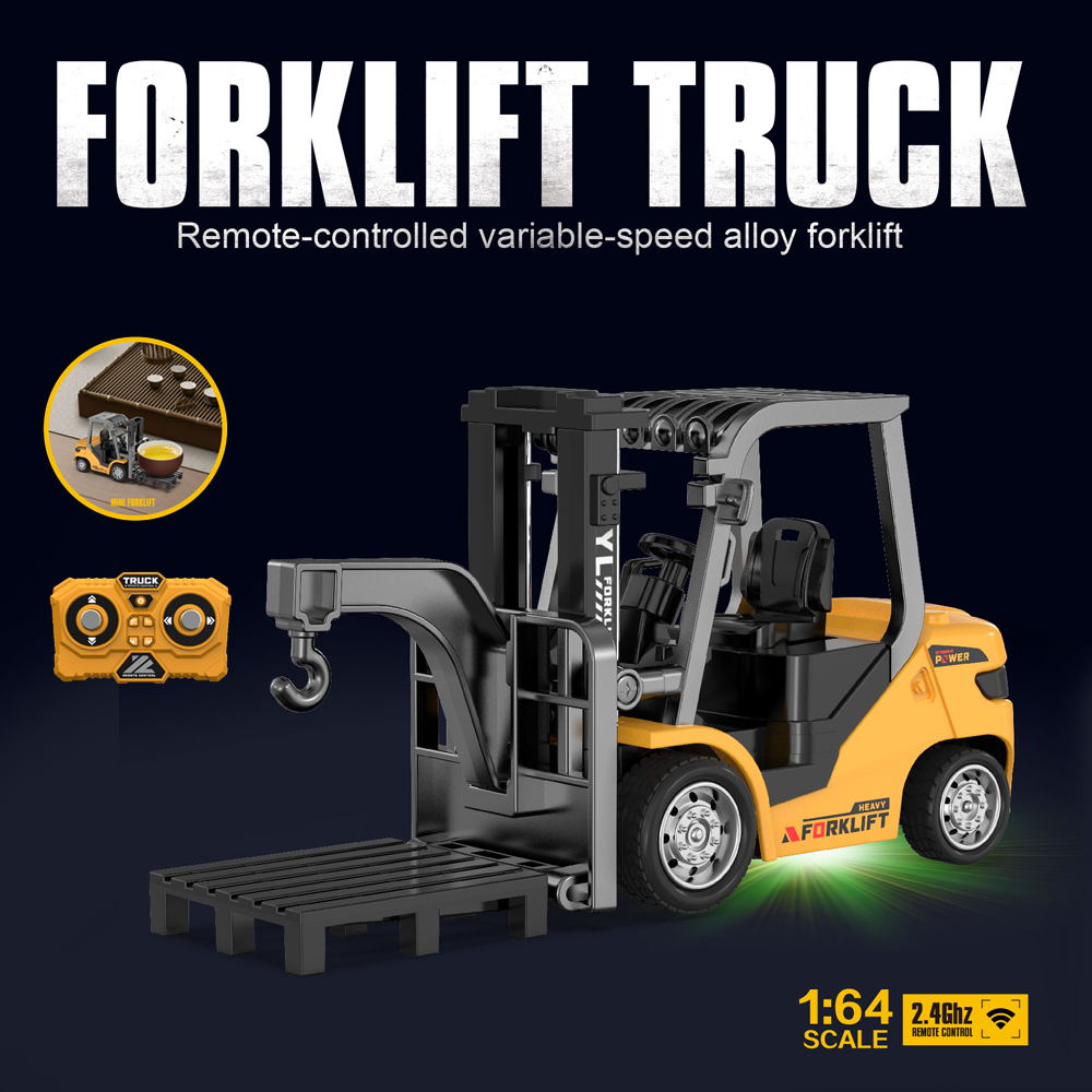 1:64 Mini Alloy Remote-Controlled Forklift