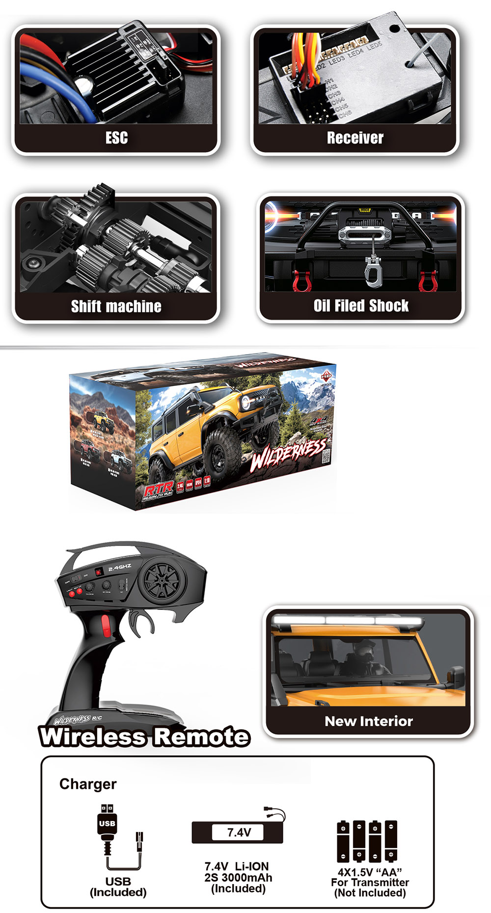 RC Off-Road Crawler Car