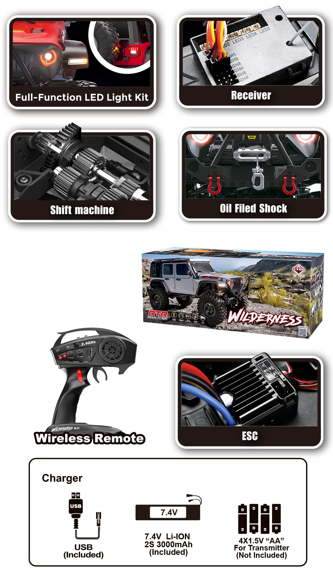 RC Off-Road Crawler Car